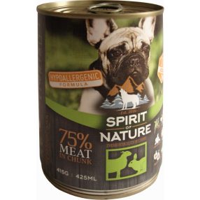 SPIRIT OF NATURE KUTYA KONZERV BÁRÁNYHÚSSAL ÉS NYÚLHÚSSAL 415GR