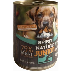   SPIRIT OF NATURE JUNIOR KUTYA KONZERV BÁRÁNYHÚSSAL ÉS NYÚLHÚSSAL 415GR