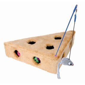 TRIXIE JÁTÉK MACSKÁNAK PLÜSS SAJT 3 LABDÁVAL 36X8X26CM