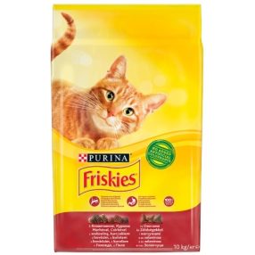   Friskies teljes értékű állateledel felnőtt macskák számára marhával, csirkével és zöldségekkel 10 kg