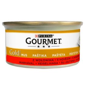   Gourmet Gold pástétom marhával teljes értékű állateledel felnőtt macskák számára 85 g