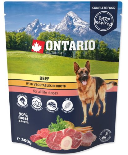 Ontario nedves eledel kutyáknak marhahússal és zöldséggel 300g