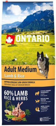 Ontario Adult Medium Lamb & Rice 12kg